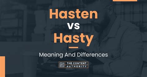 hasten meaning